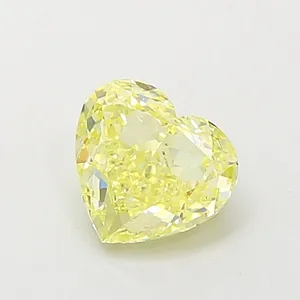 1ct HEART Fancy Yellow VS2 Coloured Lab diamond