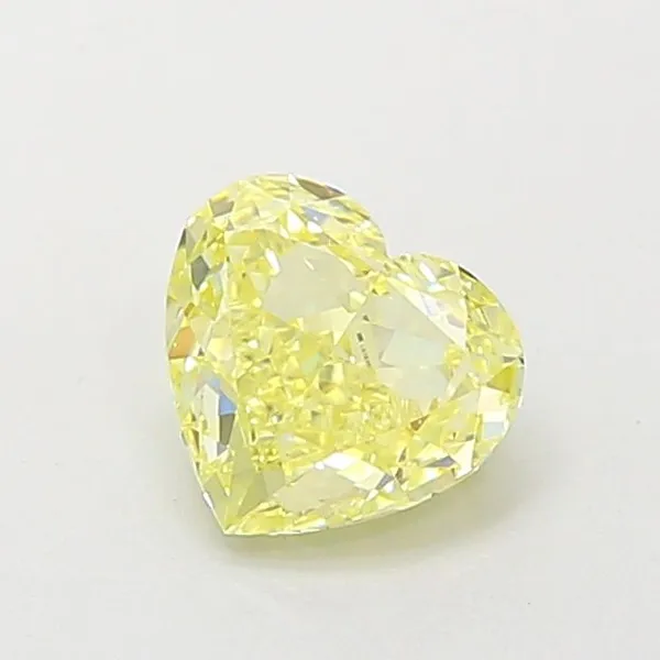 1ct HEART Fancy Yellow VS2 Coloured Lab diamond