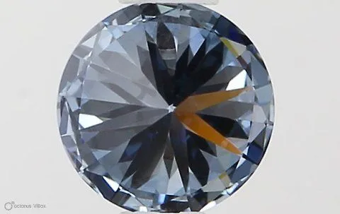 0.40ct ROUND Fancy Vivid Blue VVS1 Coloured Lab diamond