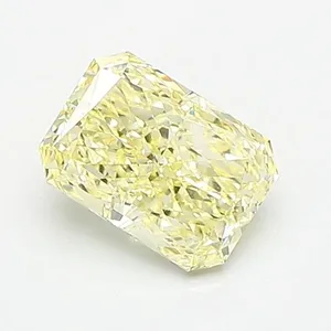 1.1ct RADIANT Fancy Light Yellow VVS2 Coloured Lab diamond