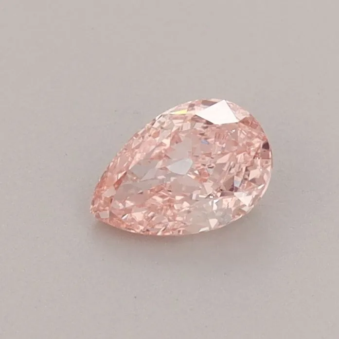 0.40ct PEAR Fancy Vivid Pink VS1 Coloured Lab diamond