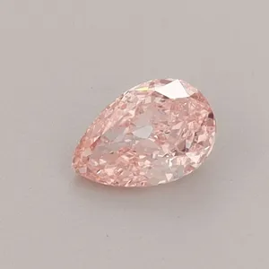 0.4ct PEAR Fancy Vivid Pink VS1 Coloured Lab diamond