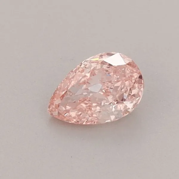 0.4ct PEAR Fancy Vivid Pink VS1 Coloured Lab diamond