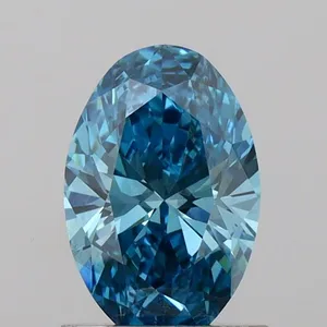 1.01ct OVAL Fancy Vivid Blue VS2 Coloured Lab diamond