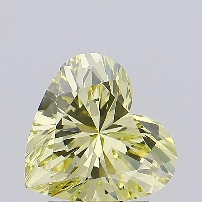 1.70ct HEART Fancy Intense Yellow VS1 Coloured Lab diamond