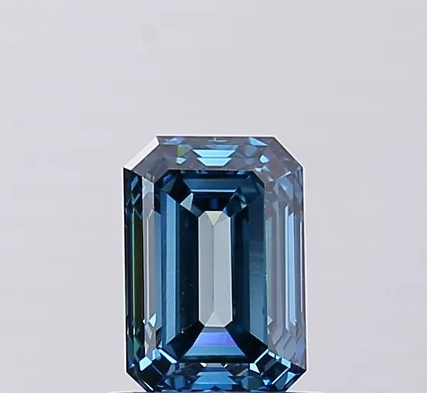 1.06ct EMERALD Fancy Vivid Blue VS1 Coloured Lab diamond