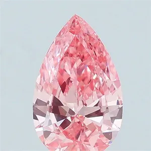 0.55ct PEAR Fancy Vivid Pink VS1 Coloured Lab diamond