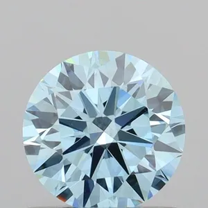 0.73ct ROUND Fancy Vivid Blue VS1 Coloured Lab diamond