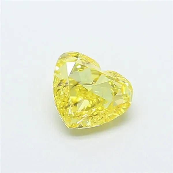 1.03ct HEART Fancy Vivid Yellow SI1 Coloured Lab diamond