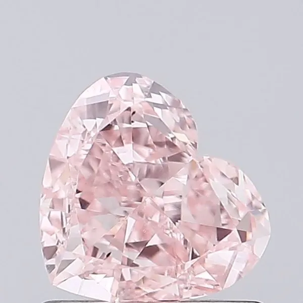 1.01ct HEART Fancy Intense Pink VS2 Coloured Lab diamond