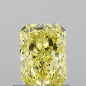 0.47ct RADIANT Fancy Vivid Yellow VS2 Coloured Lab diamond
