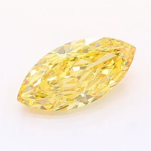 1.54ct MARQUISE Fancy Intense Yellow VS1 Coloured Lab diamond