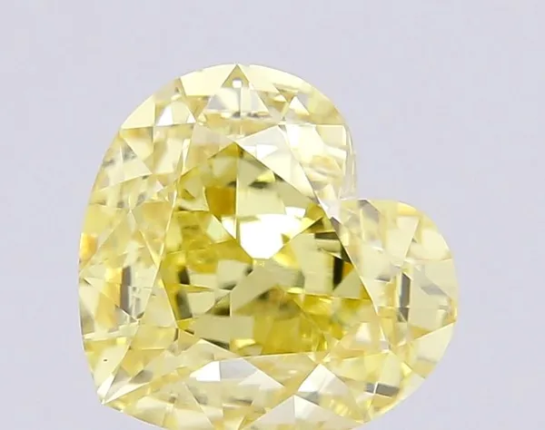 1.67ct HEART Fancy Intense Yellow VS1 Coloured Lab diamond
