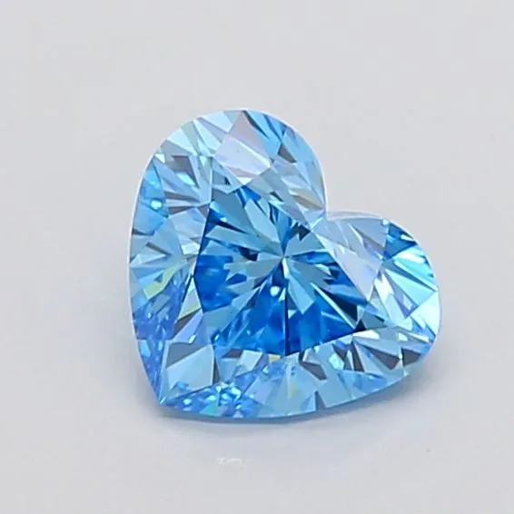 1.68ct HEART Fancy Vivid Blue VS1 Coloured Lab diamond