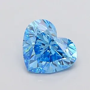 1.68ct HEART Fancy Vivid Blue VS1 Coloured Lab diamond