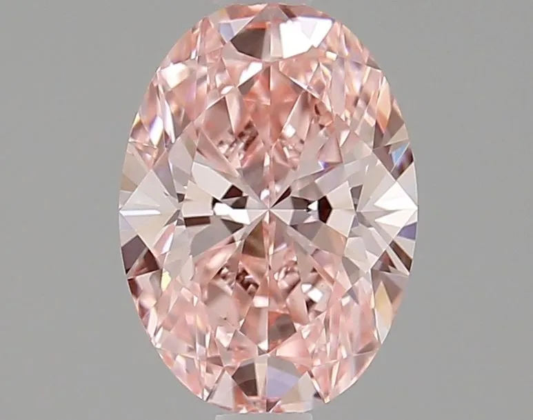 1.20ct OVAL Fancy Vivid Pink VVS2 Coloured Lab diamond