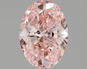 1.2ct OVAL Fancy Vivid Pink VVS2 Coloured Lab diamond