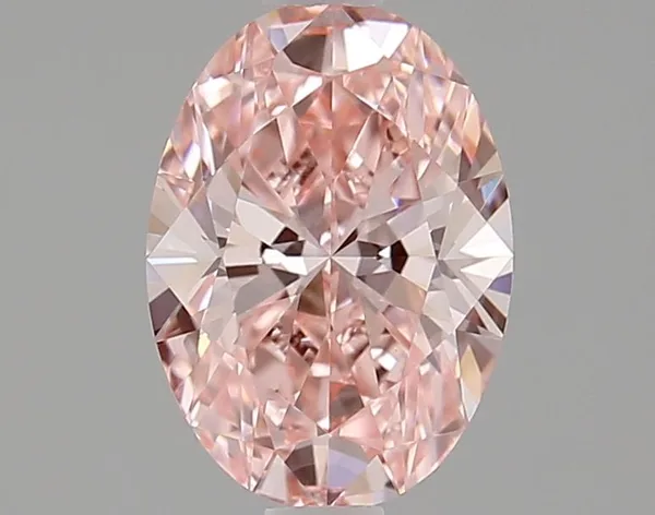 1.2ct OVAL Fancy Vivid Pink VVS2 Coloured Lab diamond