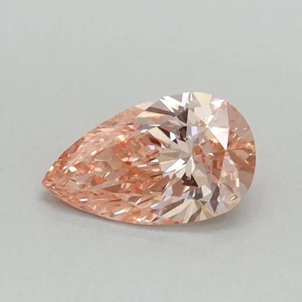 0.4ct PEAR Fancy Vivid Pink VS2 Coloured Lab diamond