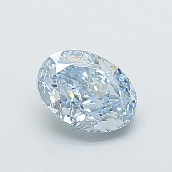 1.02ct OVAL Fancy Vivid Blue VS1 Coloured Lab diamond