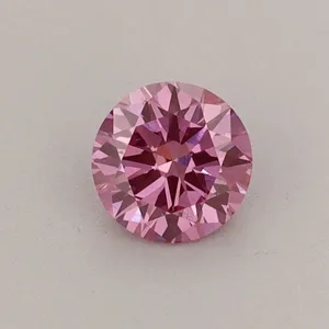 0.39ct ROUND Fancy Vivid Pink VS1 Coloured Lab diamond