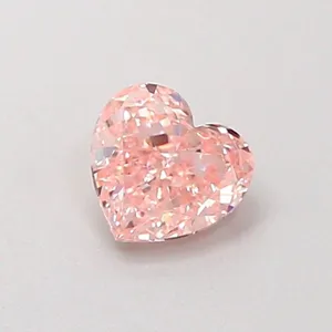 0.41ct HEART Fancy Intense Pink VS1 Coloured Lab diamond