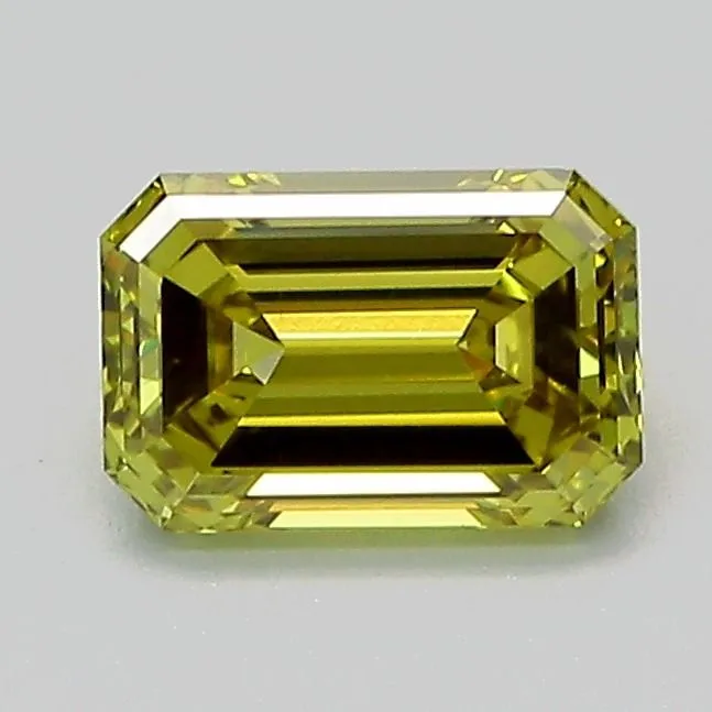 1.00ct EMERALD Fancy Intense Green Yellow VS1 Coloured Lab diamond