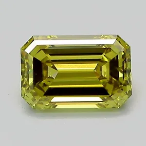 1ct EMERALD Fancy Intense Green Yellow VS1 Coloured Lab diamond