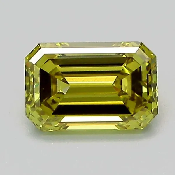 1ct EMERALD Fancy Intense Green Yellow VS1 Coloured Lab diamond