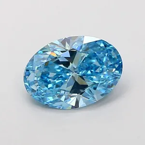 1ct OVAL Fancy Vivid Blue VS1 Coloured Lab diamond
