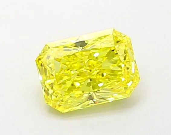1.15ct RADIANT Fancy Vivid Yellow VVS2 Coloured Lab diamond