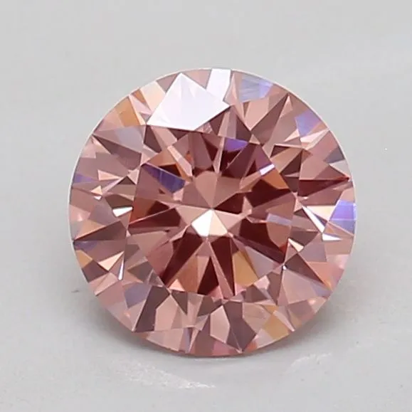 0.59ct ROUND Fancy Intense Pink VVS2 Coloured Lab diamond