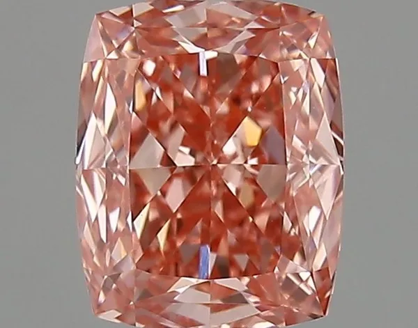 1.04ct CUSHION Fancy Vivid Pink VVS1 Coloured Lab diamond