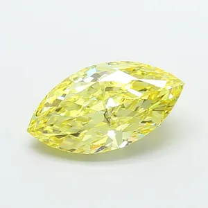 2.65ct MARQUISE Fancy Intense Yellow VS2 Coloured Lab diamond