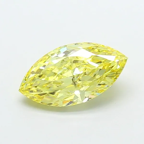 2.65ct MARQUISE Fancy Intense Yellow VS2 Coloured Lab diamond