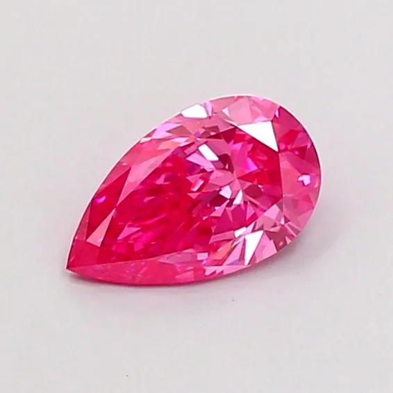 0.58ct PEAR Fancy Vivid Pink VS1 Coloured Lab diamond