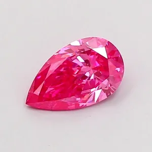 0.58ct PEAR Fancy Vivid Pink VS1 Coloured Lab diamond