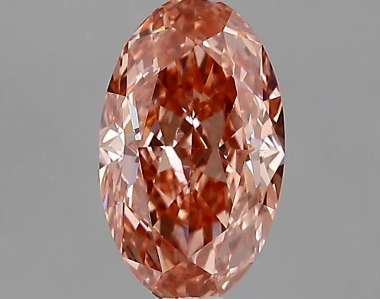 1.05ct OVAL Fancy Vivid Pink VVS2 Coloured Lab diamond