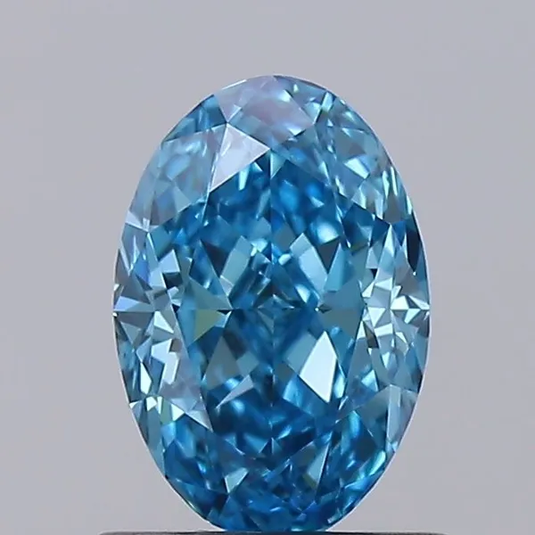 1.05ct OVAL Fancy Vivid Blue VVS2 Coloured Lab diamond