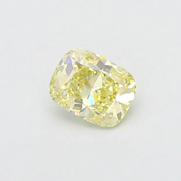 1.01ct CUSHION Fancy Yellow VS1 Coloured Lab diamond