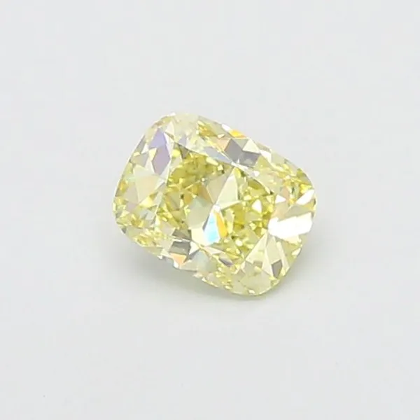 1.01ct CUSHION Fancy Yellow VS1 Coloured Lab diamond