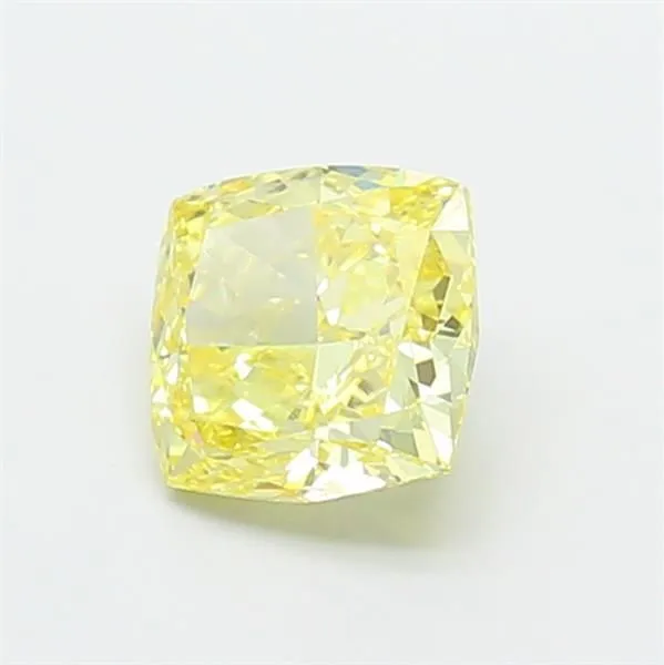 1.29ct CUSHION Fancy Yellow VS2 Coloured Lab diamond