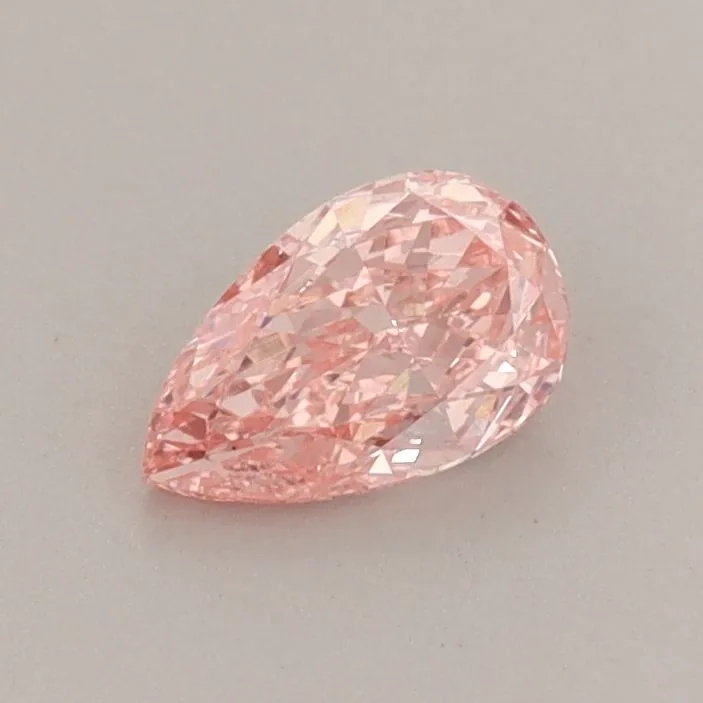 0.42ct PEAR Fancy Vivid Pink VVS2 Coloured Lab diamond