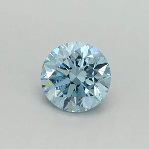 0.35ct ROUND Fancy Vivid Blue VS1 Coloured Lab diamond