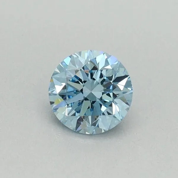 0.35ct ROUND Fancy Vivid Blue VS1 Coloured Lab diamond