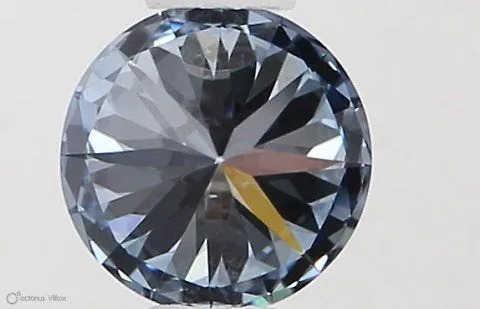 0.35ct ROUND Fancy Vivid Blue VVS1 Coloured Lab diamond