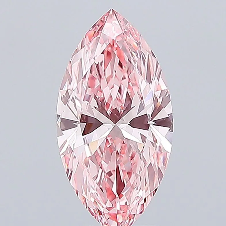 2.53ct MARQUISE Fancy Vivid Pink VS1 Coloured Lab diamond