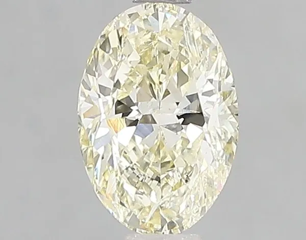 1.13ct OVAL Fancy Light Yellow VS1 Coloured Lab diamond