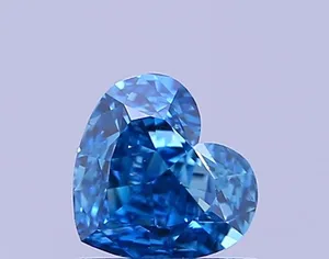 1ct HEART Fancy Vivid Blue VS2 Coloured Lab diamond