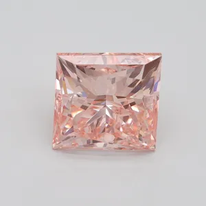 5.01ct PRINCESS Fancy Intense Pink VS1 Coloured Lab diamond
